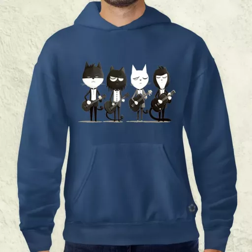 Macska Beatles v2 férfi pulóver