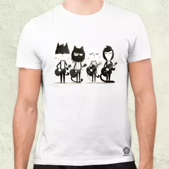 Macska Beatles v2 férfi póló