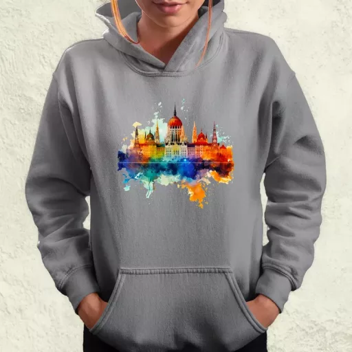 Budapest Országház vízfesték v1 női pulóver