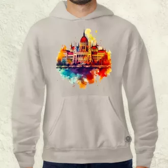 Budapest Országház vízfesték v2 férfi pulóver