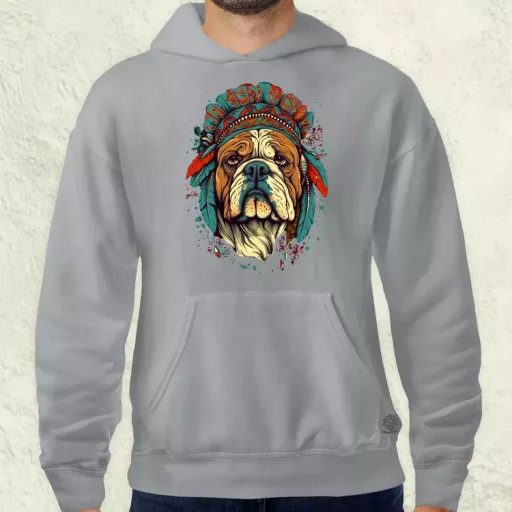 Indián bulldog v1 férfi pulóver