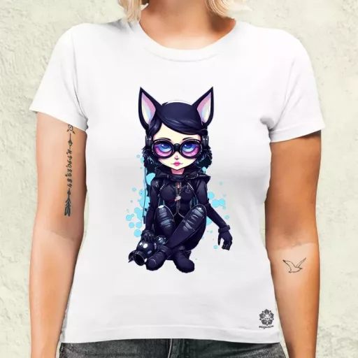 Kawaii macskalány v1 női póló