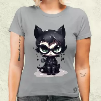 Kawaii macskalány v2 női póló