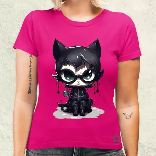Kawaii macskalány v2 női póló