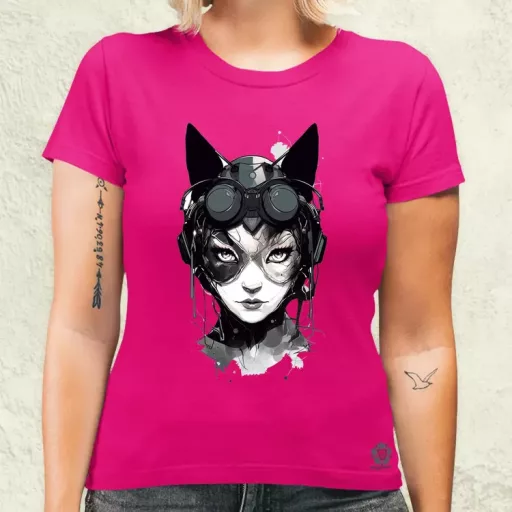 Kawaii macskalány v3 női póló