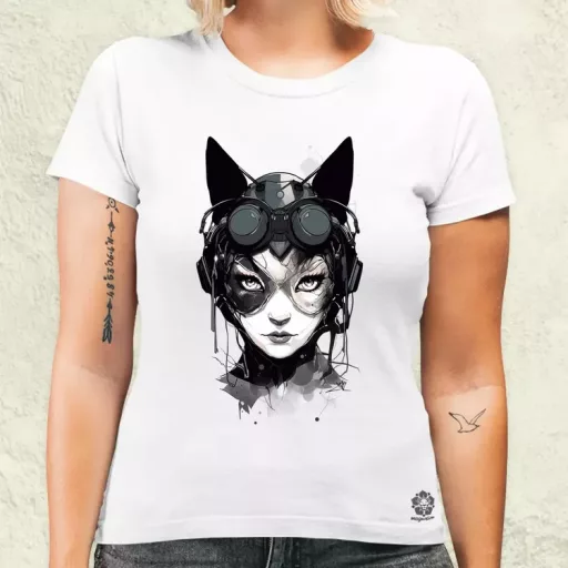 Kawaii macskalány v3 női póló