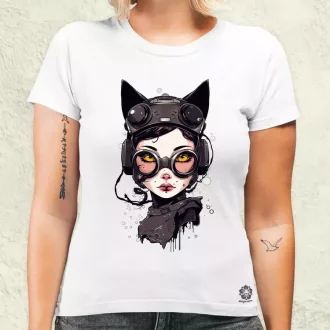 Kawaii macskalány v4 női póló