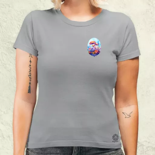 Kawaii varázsgomba zseb női póló