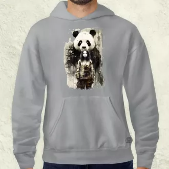 Lány és Panda v1 férfi pulóver