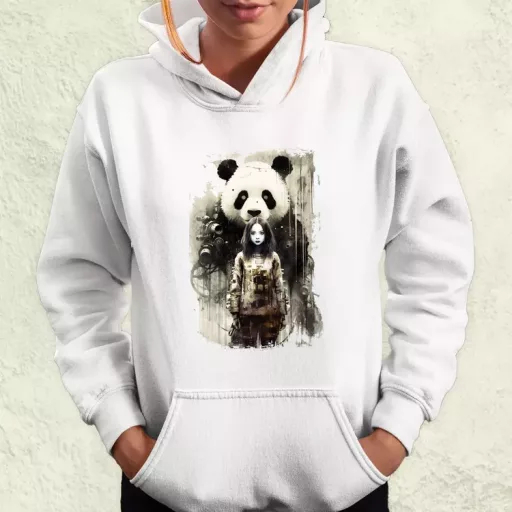 Lány és Panda v1 női pulóver