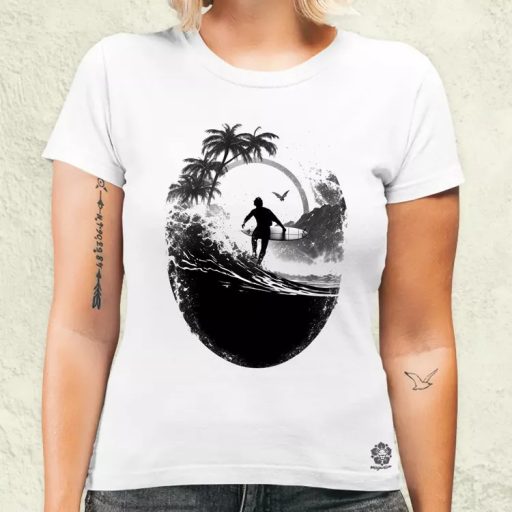 Minimál szörfözés v2 női póló