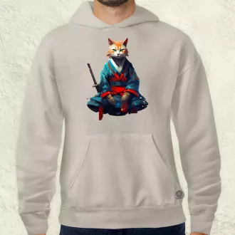 Szamuráj macska v4 férfi pulóver