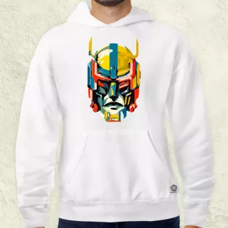 Szimetrikus mecha fej v1 férfi pulóver