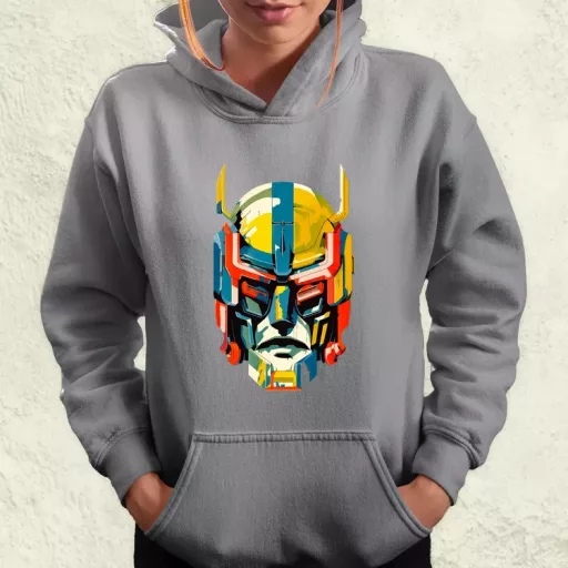 Szimetrikus mecha fej v1 női pulóver