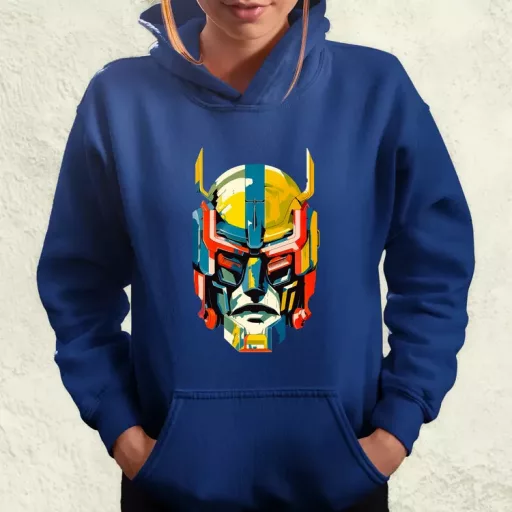 Szimetrikus mecha fej v1 női pulóver