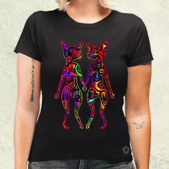 DMT művészet cicák v2 női póló
