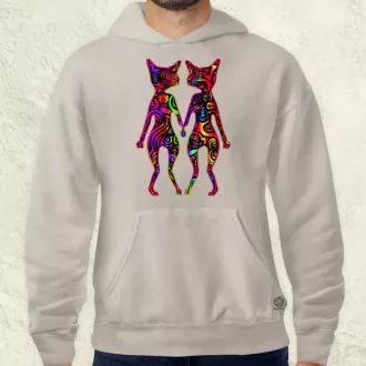 DMT művészet cicák v2 férfi pulóver