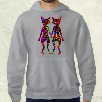 DMT művészet cicák v2 férfi pulóver