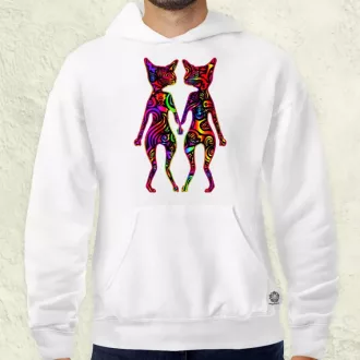 DMT művészet cicák v2 férfi pulóver