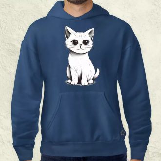 Rajz cica v1 férfi pulóver