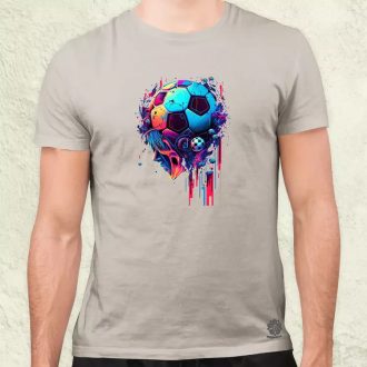 Absztrakt foci labda v2 férfi póló