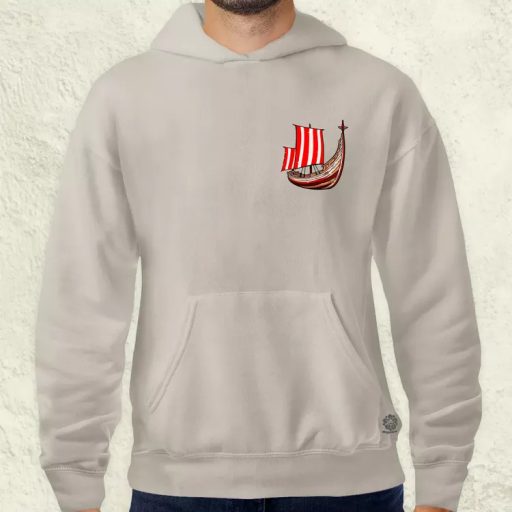 Viking hosszúhajó zseb férfi pulóver