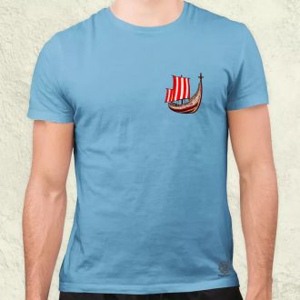 Viking hosszúhajó zseb férfi póló