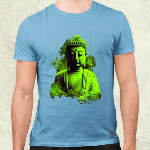 Zöld Buddha férfi póló
