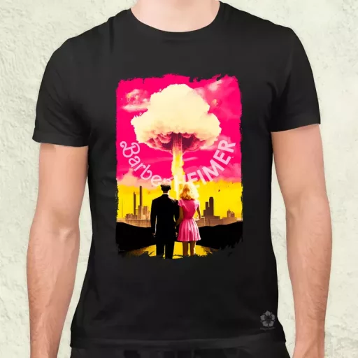 Barbenheimer v8 férfi póló