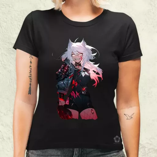 Anime macskalány v3 női póló