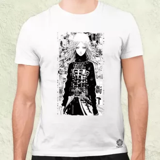 Cyberpunk manga lány v2 férfi póló