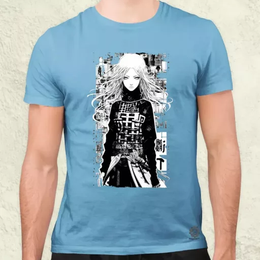 Cyberpunk manga lány v2 férfi póló