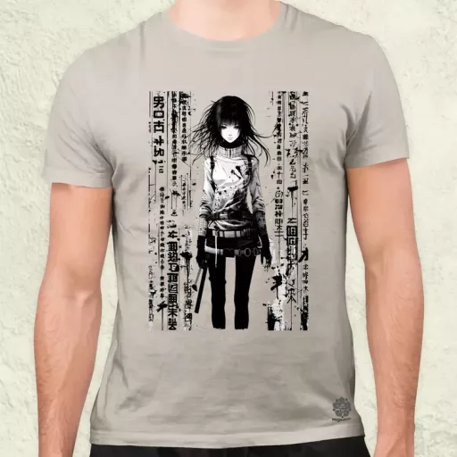Cyberpunk manga lány v6 férfi póló