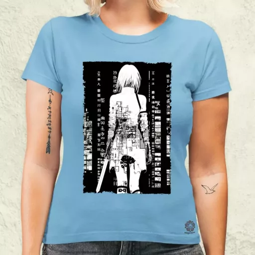 Cyberpunk manga lány v7 női póló