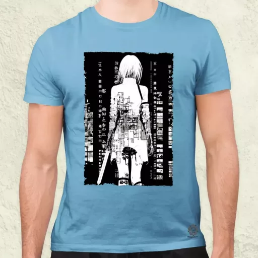 Cyberpunk manga lány v7 férfi póló