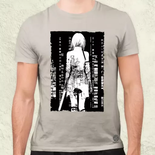 Cyberpunk manga lány v7 férfi póló