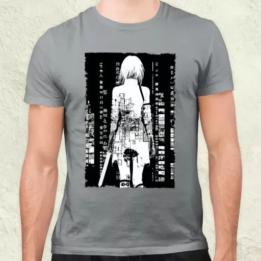 Cyberpunk manga lány v7 férfi póló