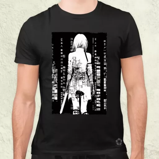 Cyberpunk manga lány v7 férfi póló