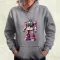 Pink mecha női pulóver