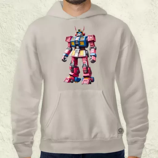 Pink mecha férfi pulóver