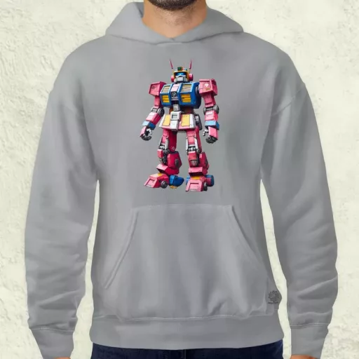 Pink mecha férfi pulóver