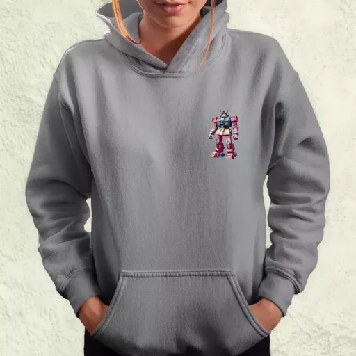Pink mecha zseb női pulóver