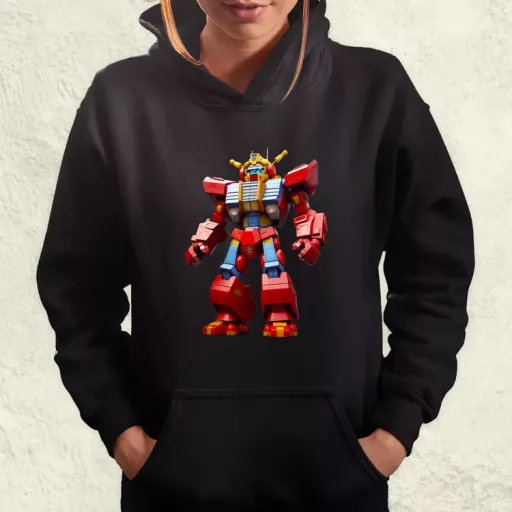 Piros mecha női pulóver