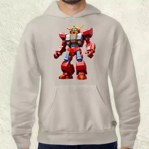 Piros mecha férfi pulóver