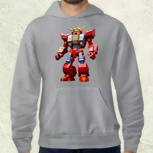 Piros mecha férfi pulóver