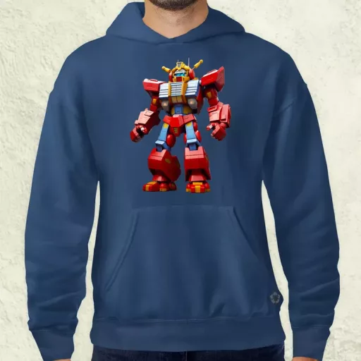 Piros mecha férfi pulóver