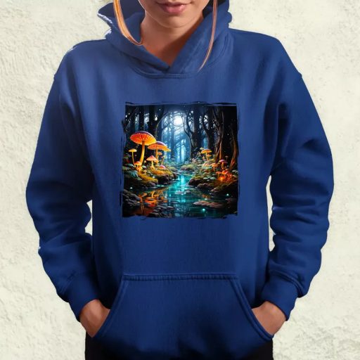 Pszichedelikus erdő v2 női pulóver