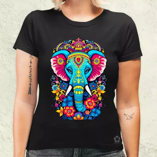 Mandala elefánt v1 női póló