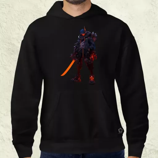 Cyberpunk anime kiborg szamuráj v1 férfi pulóver
