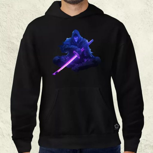 Cyberpunk anime kiborg szamuráj v2 férfi pulóver